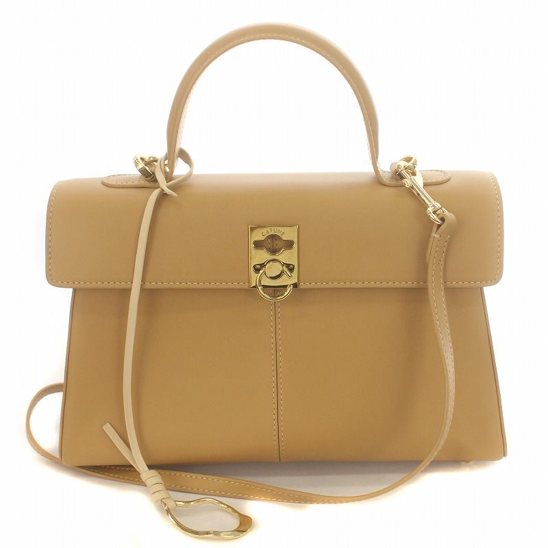 未使用級✨カフネ　スタンスバッグ　ハンド　ショルダー　2way ゴールド金具　黒 未使用級✨カフネ スタンスバッグ ハンド ショルダー 2way ゴールド