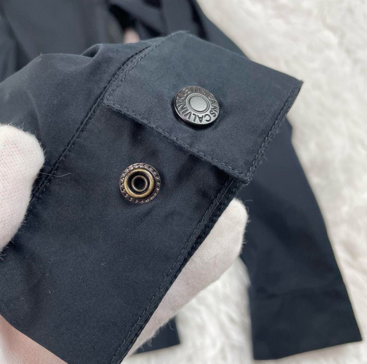 Jeansジップアップナイロンジャケット カルバンクライン Calvin Klein Jeans ジップアップ ボンバージャケット | ブラック