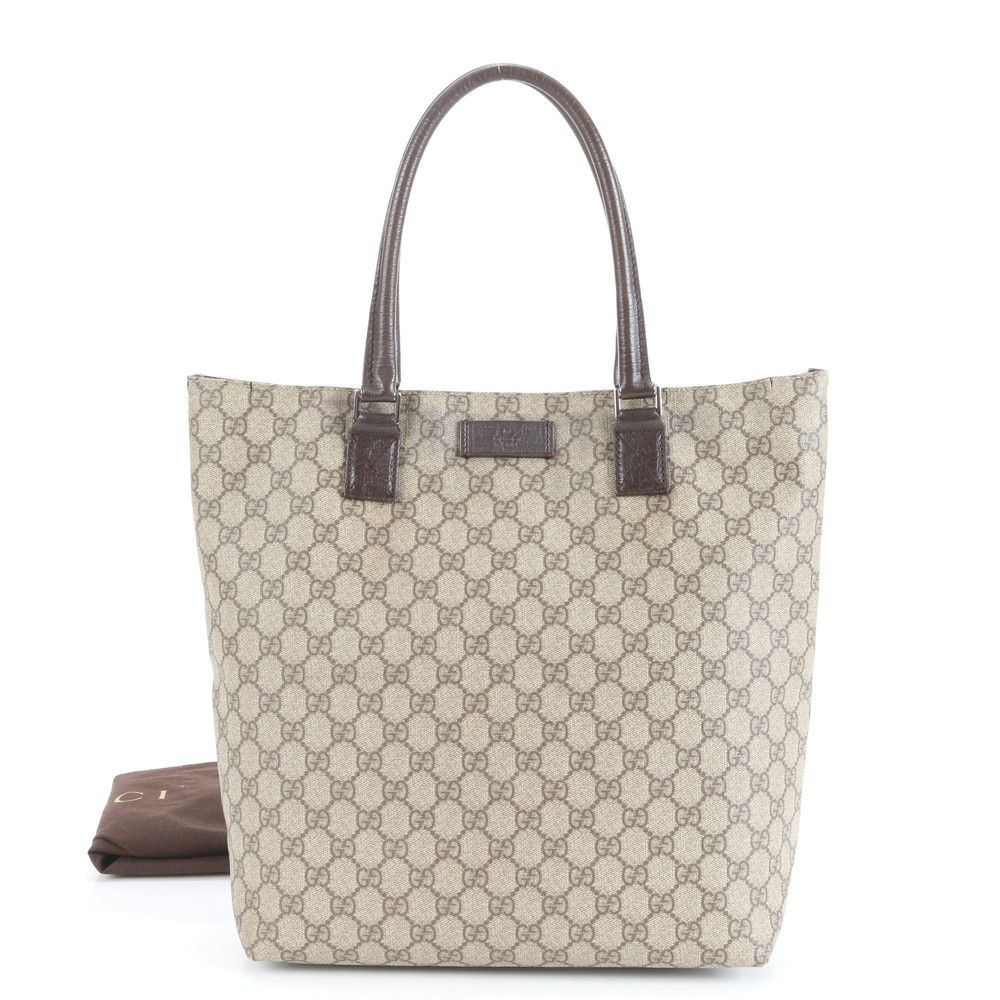 美品 グッチ GG スプリーム レザー トート バッグ 肩掛け