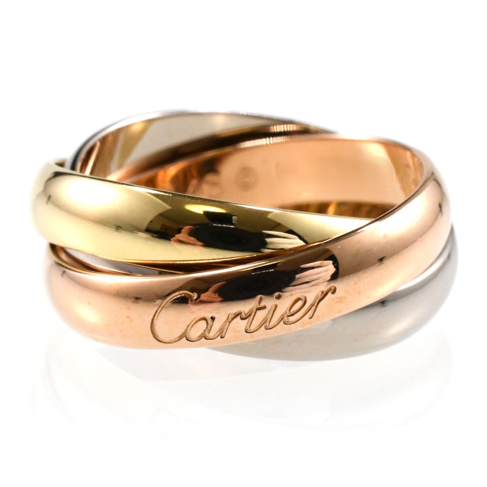 ▲Cartier/カルティエ K18 トリニティリング スリーカラー クラシック Cartier カルティエ リング トリニティ クラシック 指輪 スリー