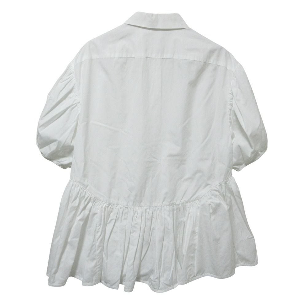 CECILIE BAHNSEN セシリーバンセン Esther Dress 半袖 ペプラム ミニドレス チュニック ブラウス UK 6 ホワイト レディース 古着