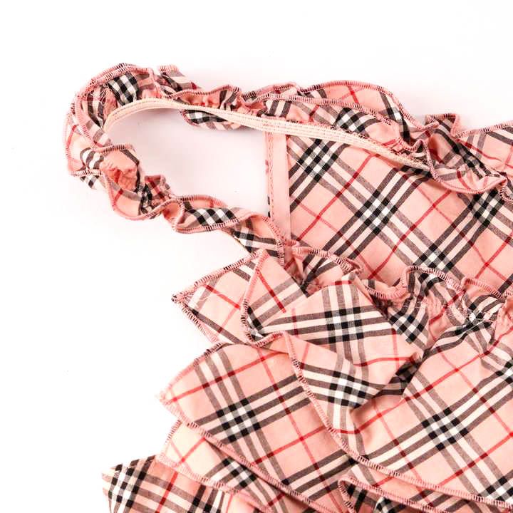 BURBERRYチェック柄フリルキャミソール36 BURBERRYチェック柄フリルキャミソール36