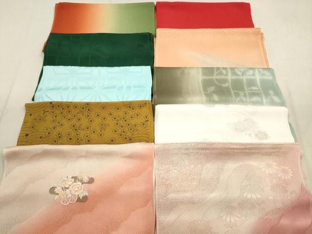 平和屋着物 和装小物 帯揚げ10枚セット 正絹 DAAX2067xg