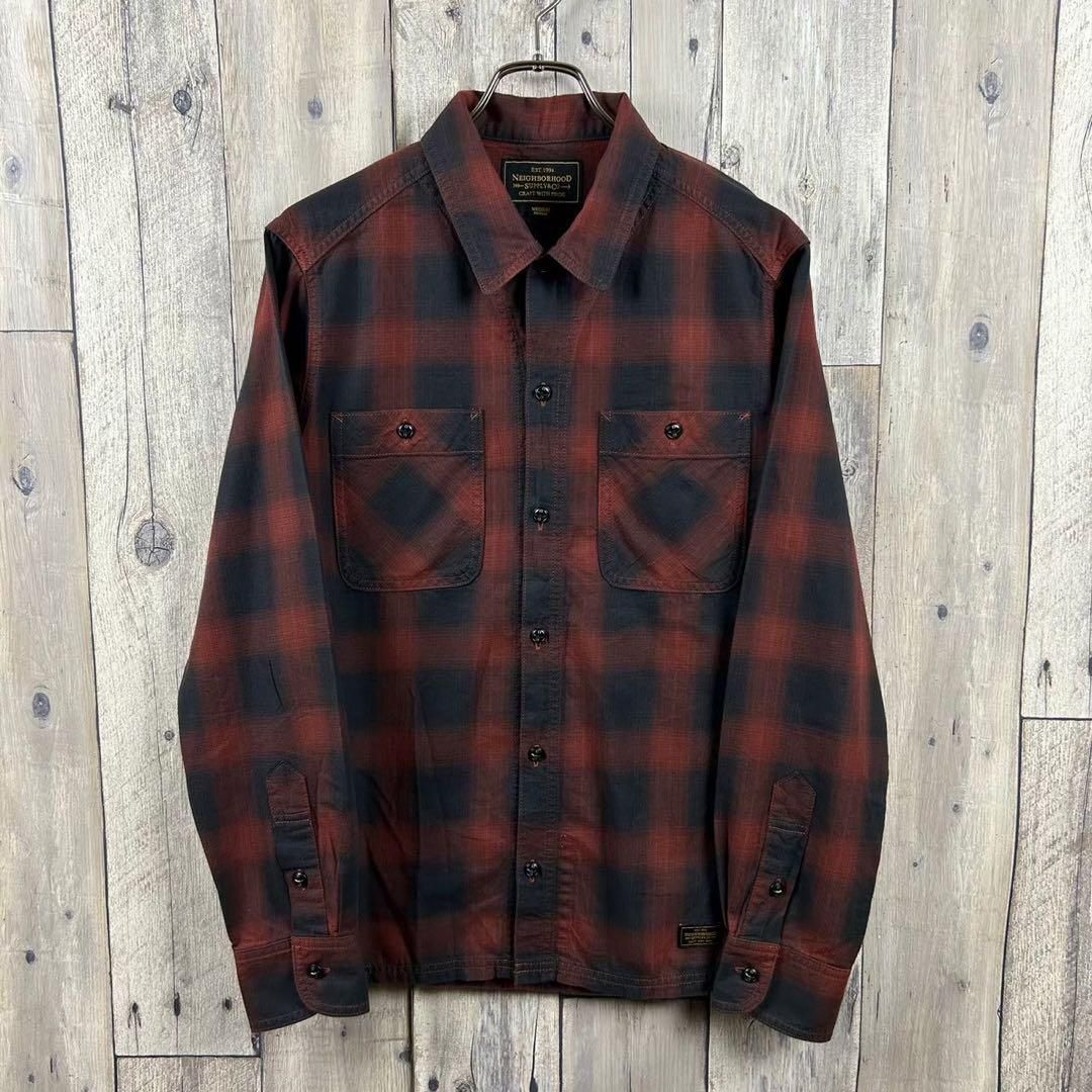 NEIGHBOR HOOD ネイバーフッド 長袖 オンブレ チェック シャツ M