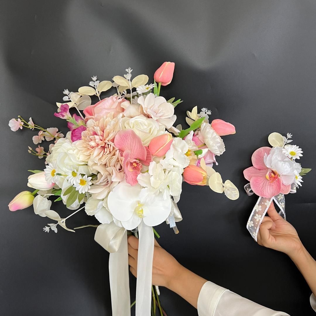 ショップ 2点セット 高級 アーティフィシャルフラワーブーケ