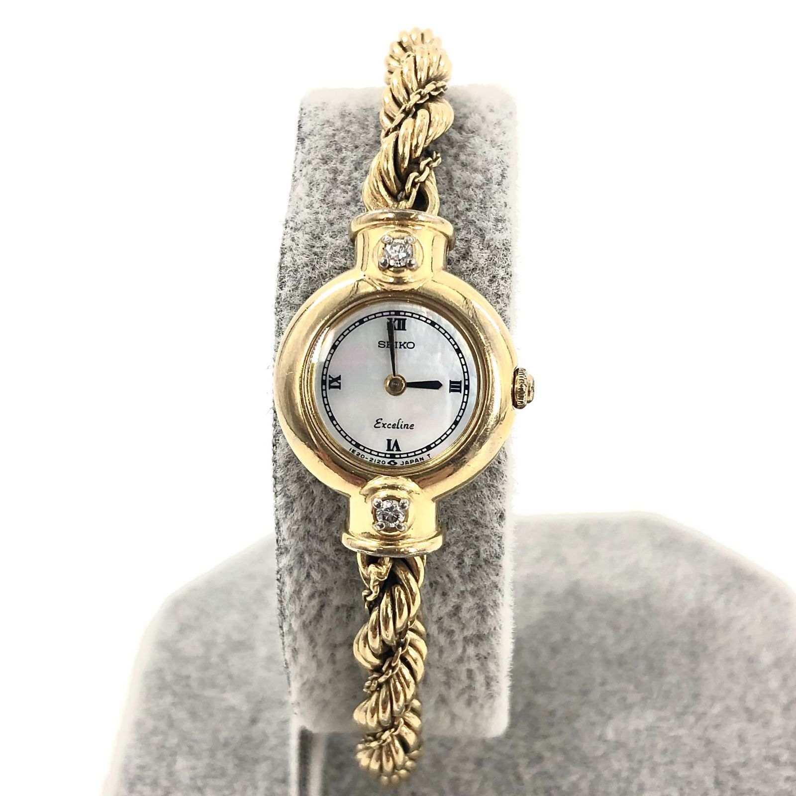 稼働】SEIKO エクセリーヌ 1E20-0690 シェル文字盤 腕時計 【公式通販】