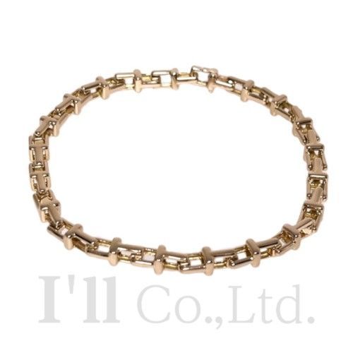 18k　チェーンブレスレット au750. b002 TIFFANY&Co. ティファニー T ナロー チェーン ブレスレット