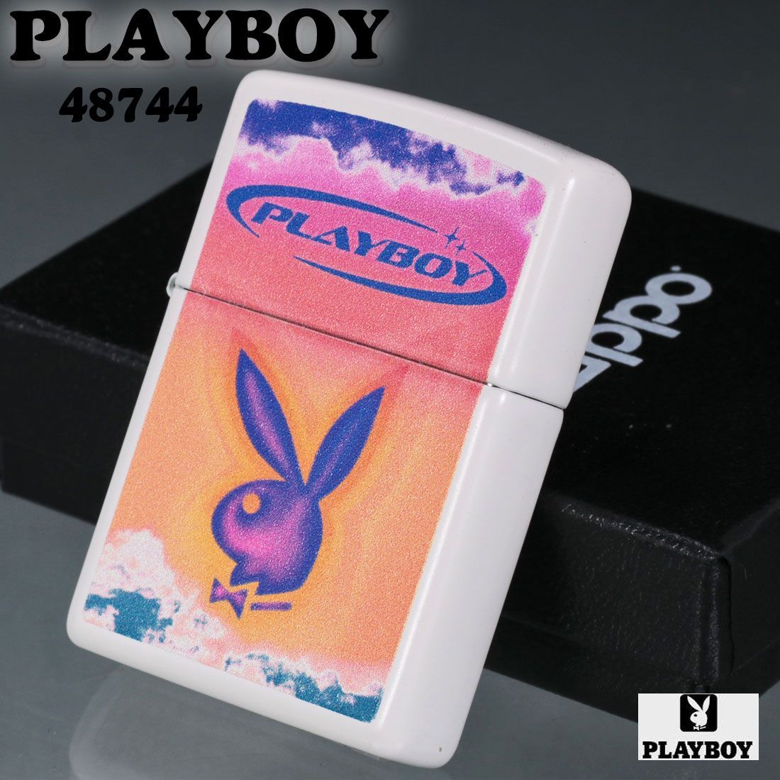 極美品 箱付き ZIPPO PLAYBOY オイルライター ピンク うさぎ - 小物