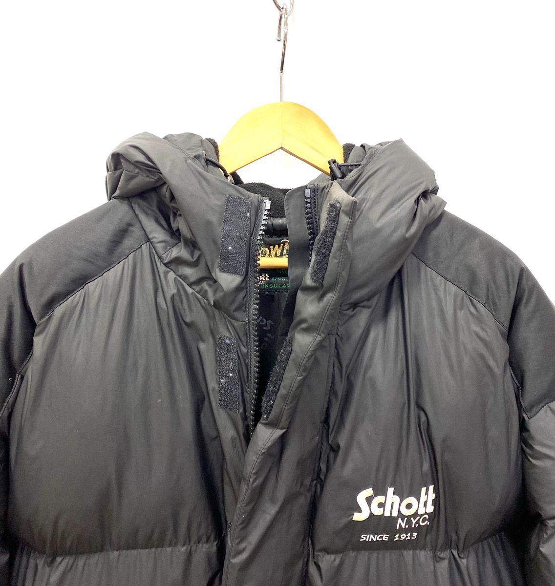 ショット SCHOTT HYBRID DOWN JKT ダウンジャケット 3102056 黒