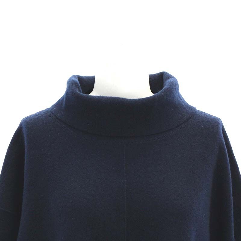 BLAMINKウールカシミア12Gハイネックロングスリーブニット