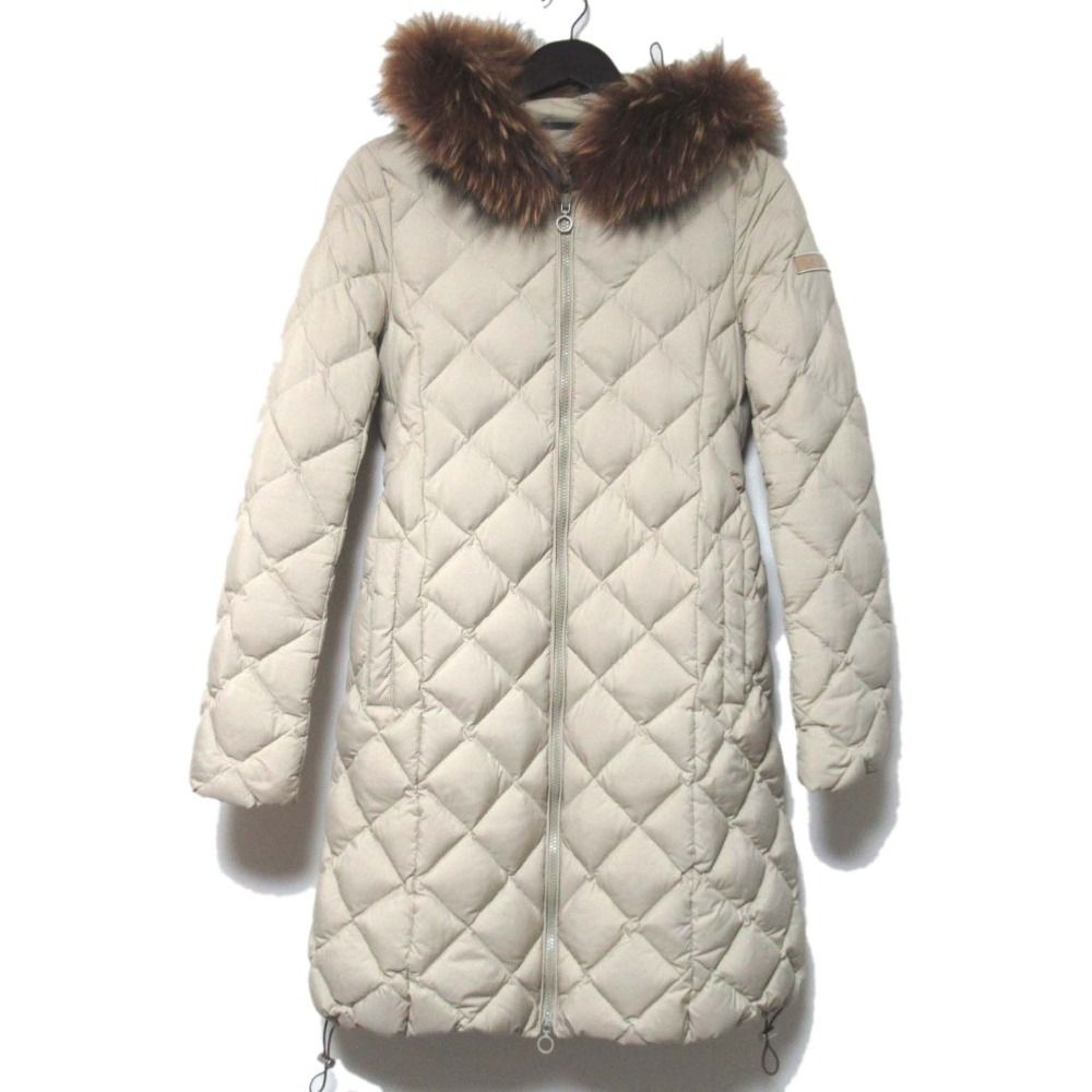 美品 TATRAS タトラス ラクーンファー フーディー キルティング 