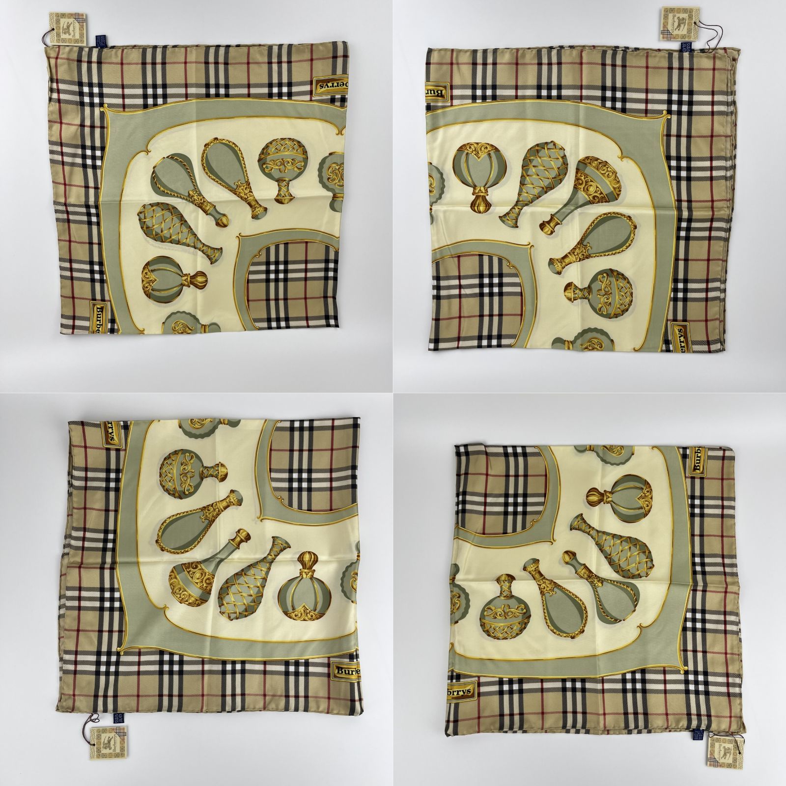 中古】BURBERRY バーバリー スカーフ シルク ヴィンテージ