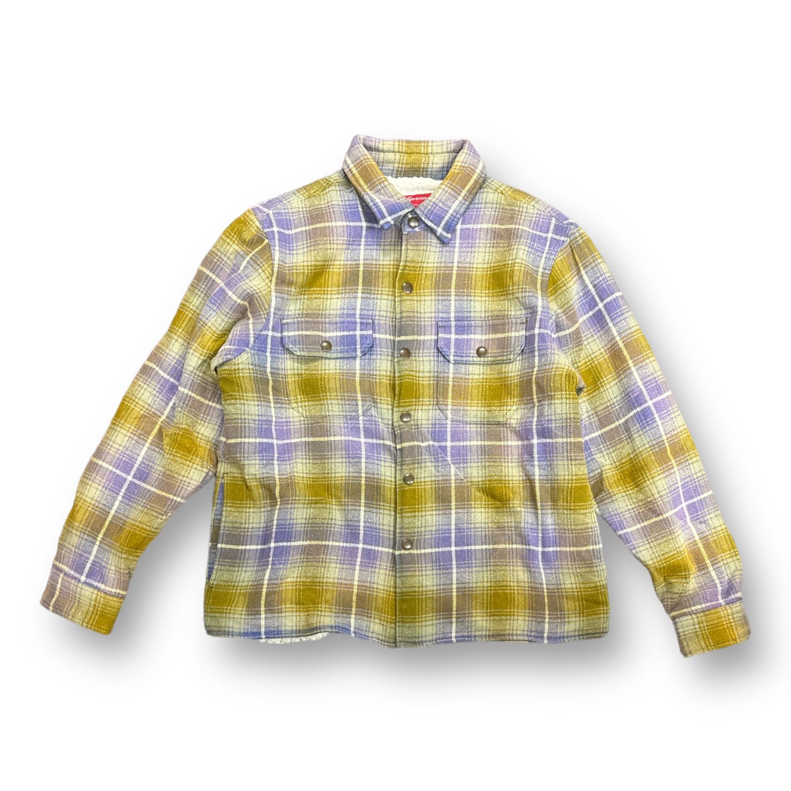 定価25300円 国内正規 SUPREME 22AW Shearling Lined Flannel Shirt 