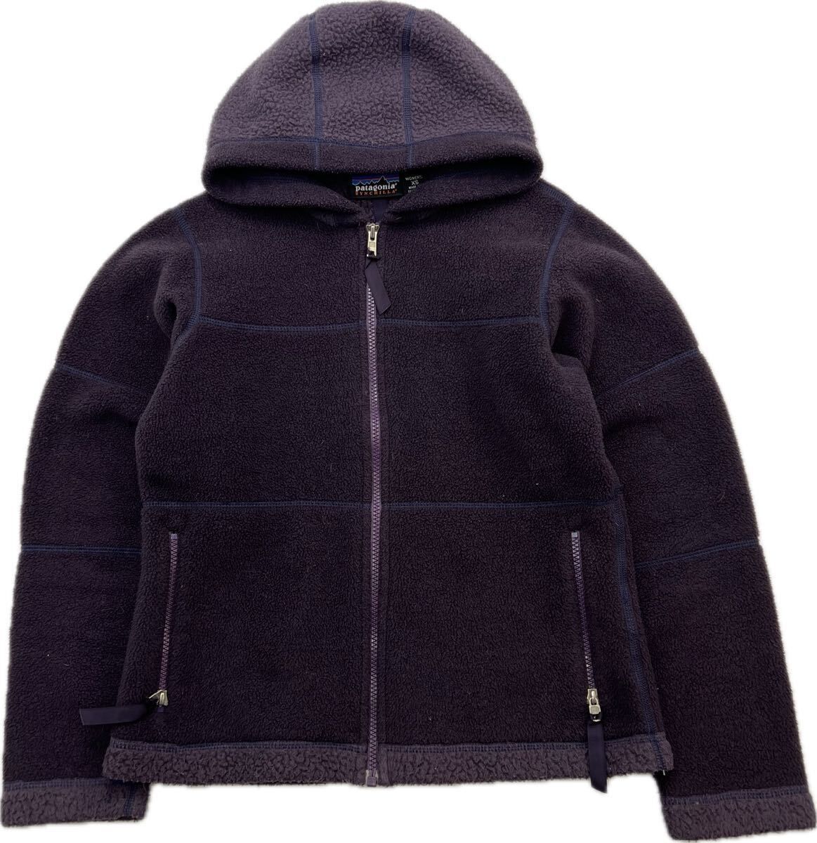 patagonia ☆ パタゴニア USA製 パープル ジップアップ フリース 