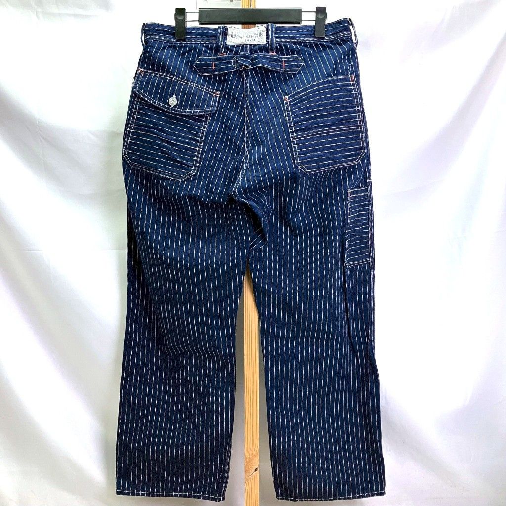 01w-5420 フリーホイーラーズ WHEELERS ウォバッシュワークパンツ ロングショアマン オーバーオールズ 34×34 メンズ パンツ 品