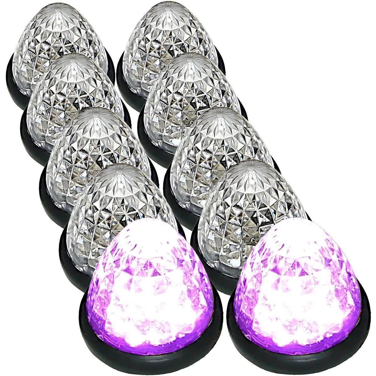 Color ピンク Customize カスタマイズ トラック用 マーカーランプ サイド マーカー 16LED 24V用 標識 ランプ 汎用 10個 セット ブルー|イエロー|ブルー レッド|イエロー レッド ホワイト グリーン ピンク 各色あり ピンク