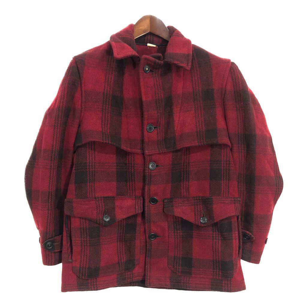 50年代 Fieldmaster フィールドマスター ダブルマッキーノハンティングジャケット ヴィンテージ チェック(メンズ M相当) 中古 古着 R5995