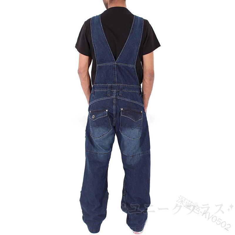 オーバーオール サロペット デニム 3色 M-5XL 作業着 25zm790 サロペットの通販ならミチオショップ