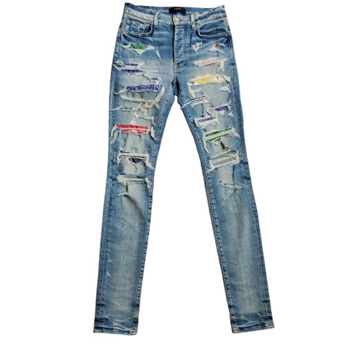 AMIRI アミリ MDS-021 スキニーデニムパンツ デストロイクラッシュ加工 