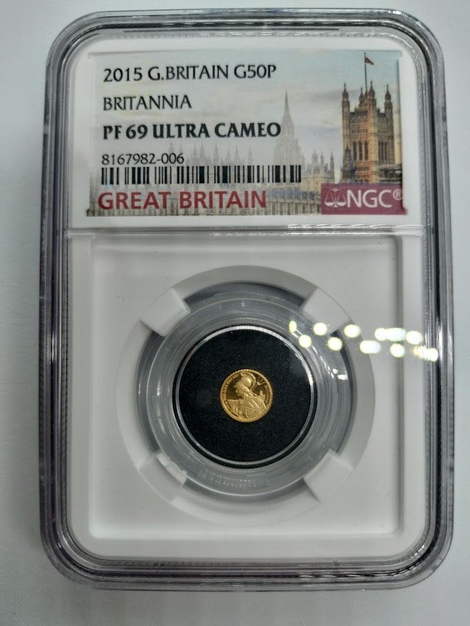 NGC PF 69 UC 2015 英国 ブリタニア 50ペンス 金貨 1/40オンス