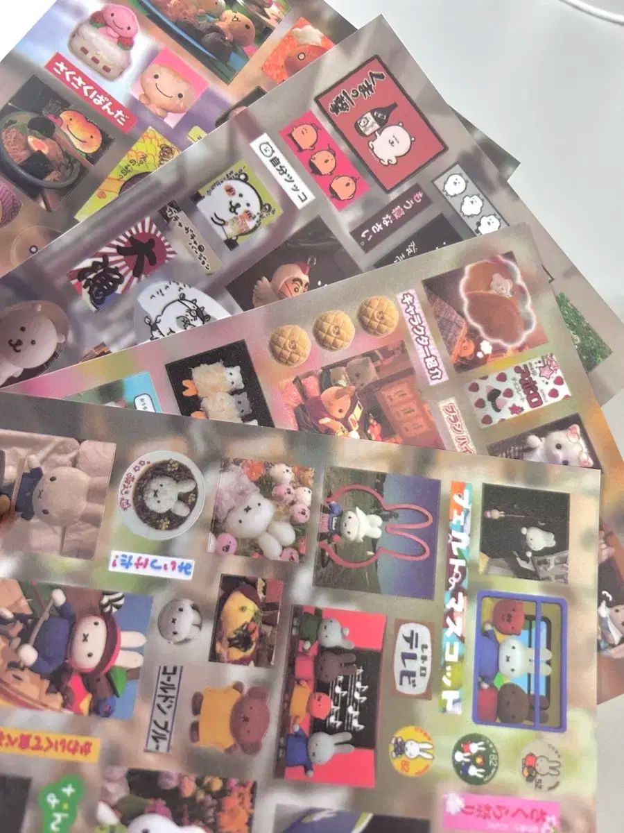 シルバニア ミッフィー ジョークベア カニパン 日本語キャラクター デコレーションダイアリー ステッカー 4 シーツセット マット