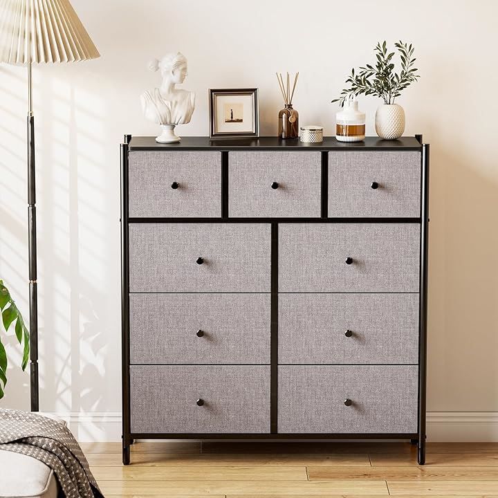 IKIFLY チェスト収納 タンス 棚付き 箪笥 リビング収納チェスト