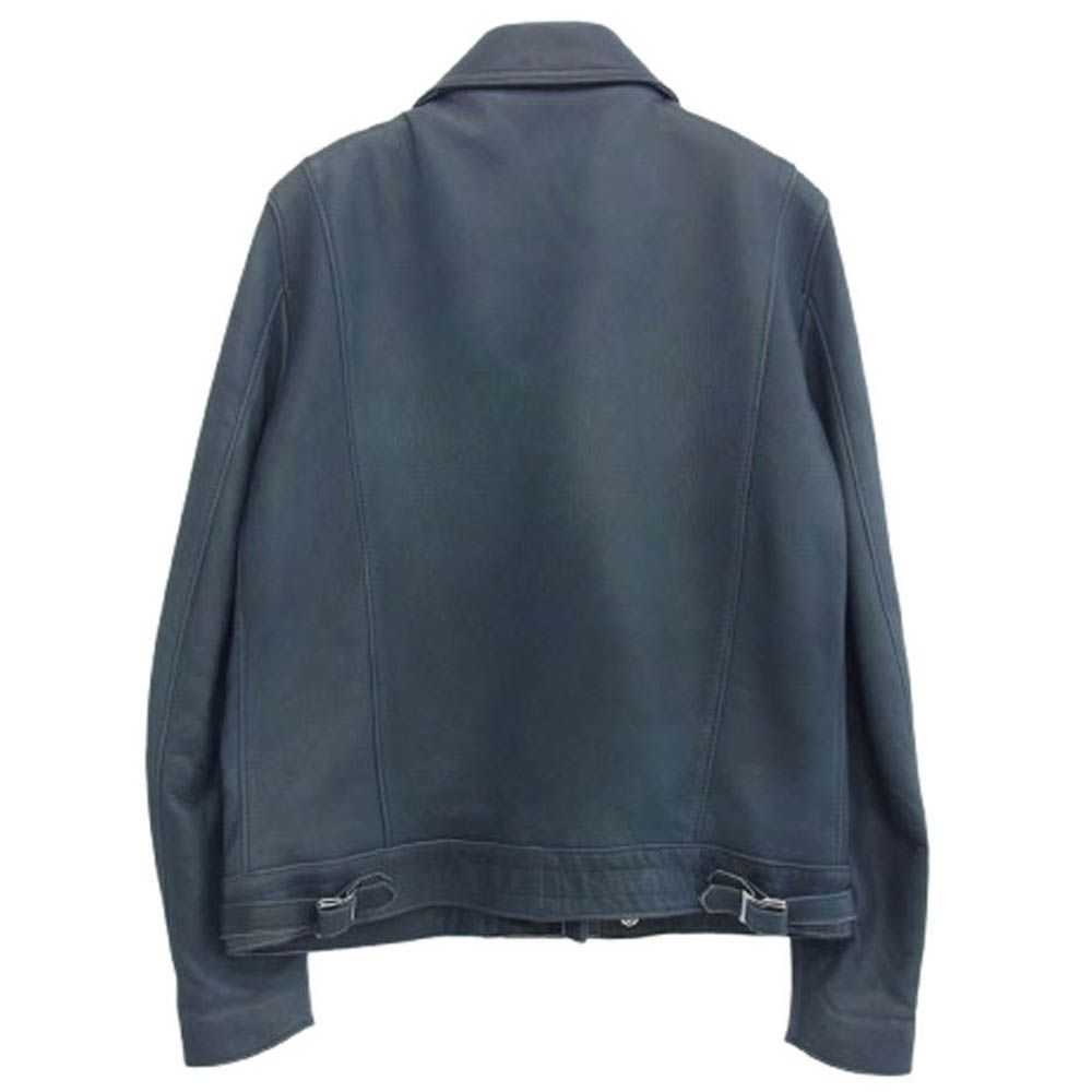 Lewis Leathers ルイスレザー × REAL McCOY S リアルマッコイズ 441T CYCLONE サイクロン ディアスキン レザー ライダース ジャケット 青系 ハンガー付属 ブルー系 38