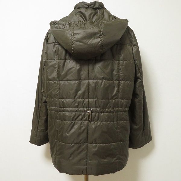 wnc レリアン Leilian コート 13 茶系 中綿 ジップアップ フード付き 大きいサイズ レディース 965613