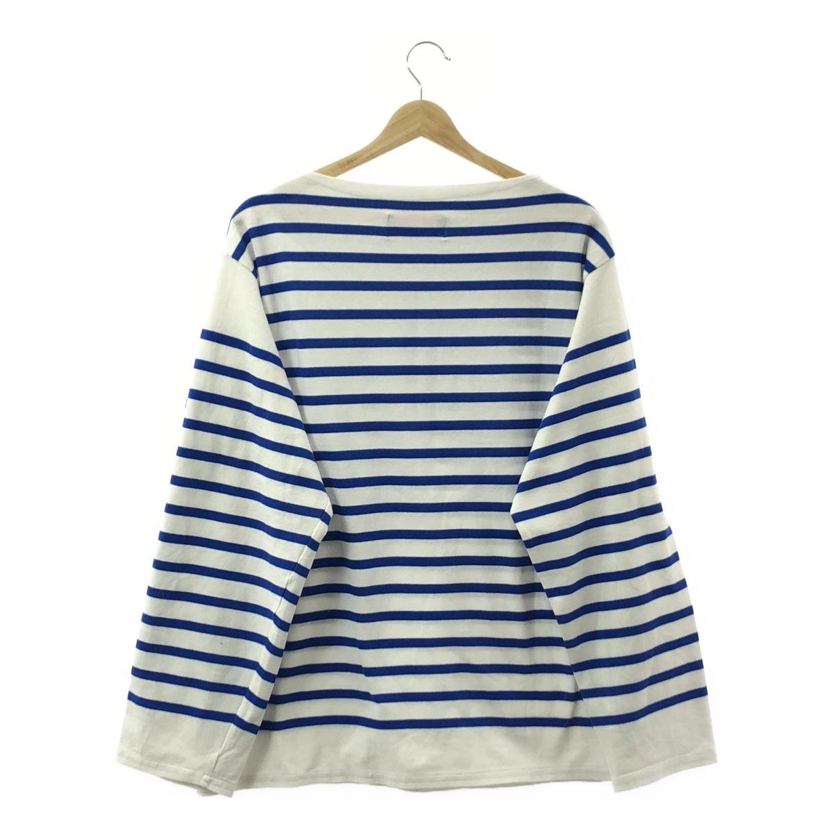 OUTIL TRICOT AAST 0 ホワイト ブルー ボーダー ユニセックス outil