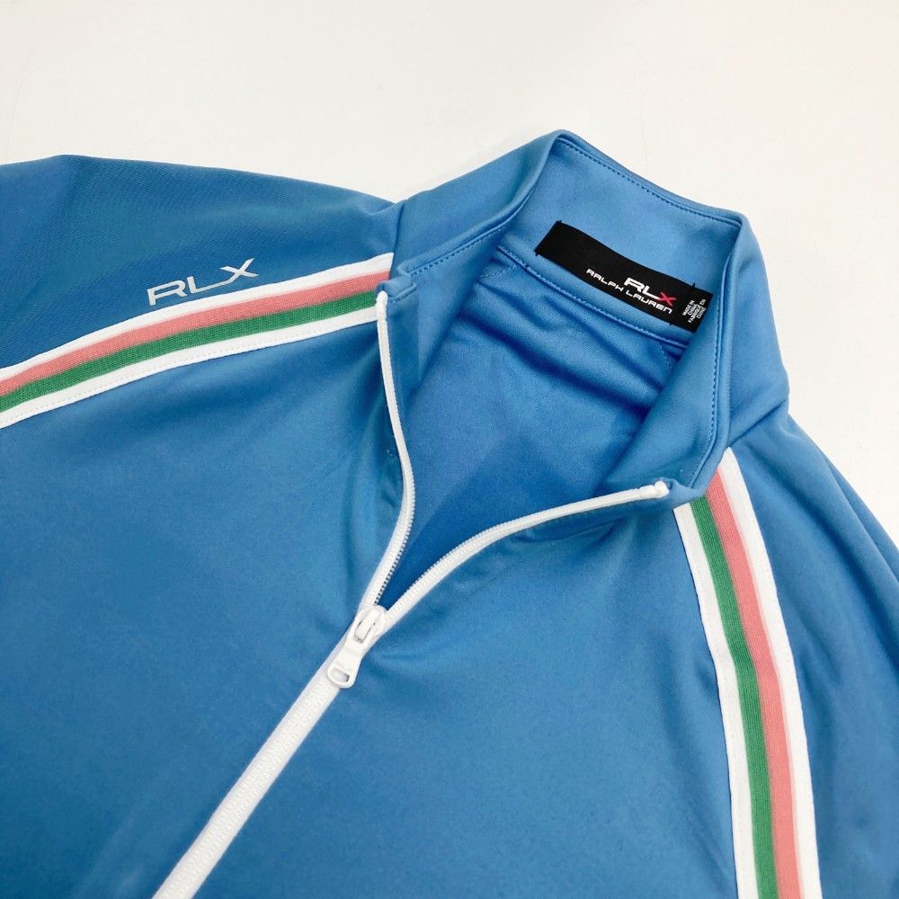 サイズ：S RLX ラルフローレン ジップジャケット ブルー系