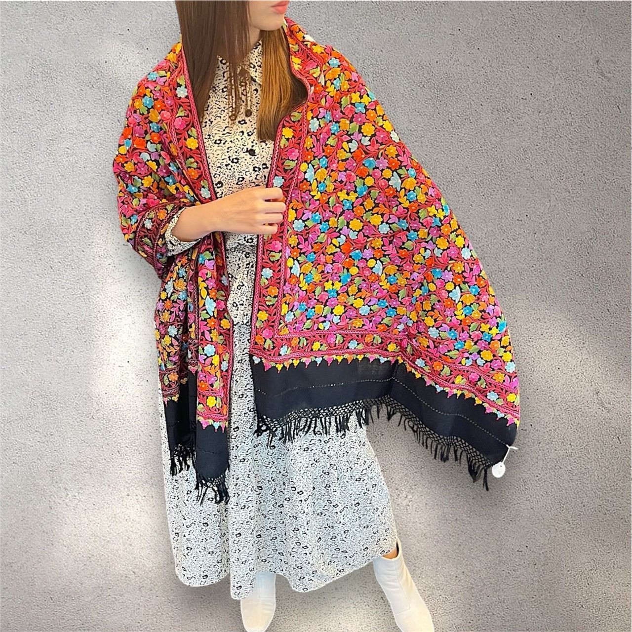 シルク刺繍 メリノウール