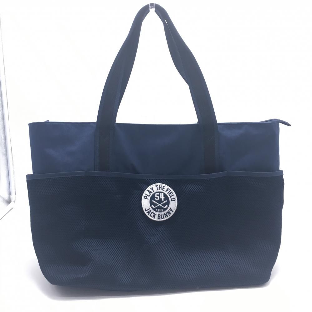 美品】ジャックバニー ロッカーバッグ ネイビー メッシュ生地 内外