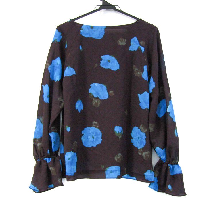 ダイアグラム ブラウス 長袖シャツ 花柄 フリル グレースコンチネンタル 日本製 ダイアグラム ブラウス 長袖シャツ 花柄 フリル グレース