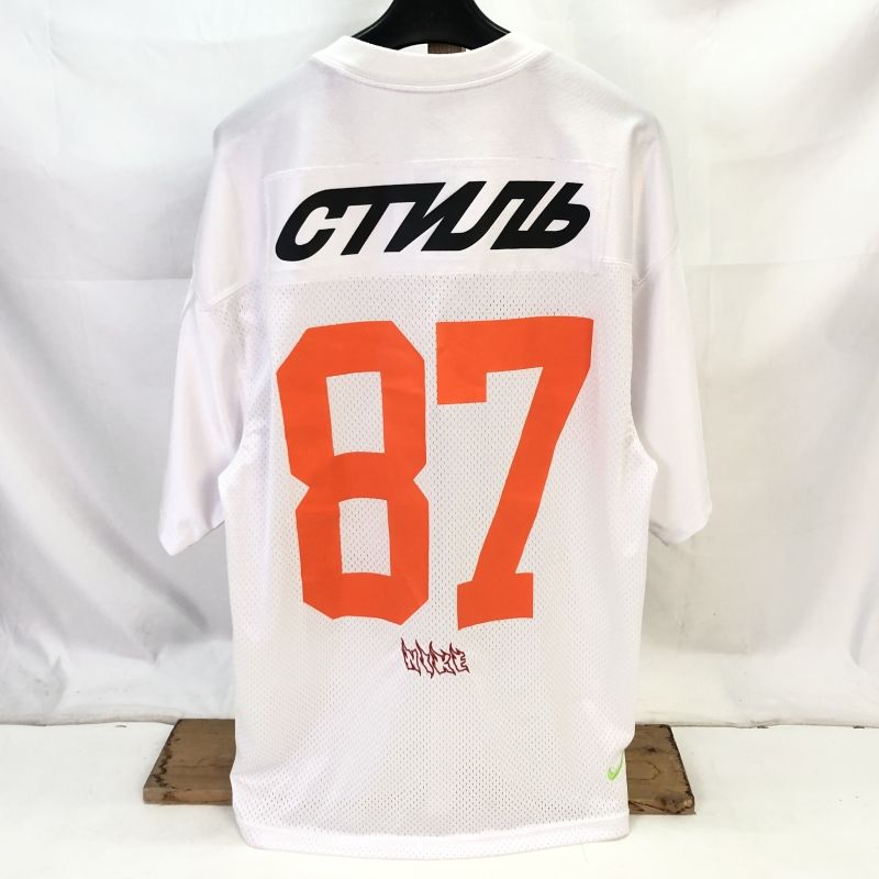 中古】 ナイキ × ヘロン プレストン NIKE × HERON PRESTON 半袖Tシャツ ホワイト サイズS メンズ トップス コラボ  CI2060-100 01yw0146 【結城店】 - メルカリ