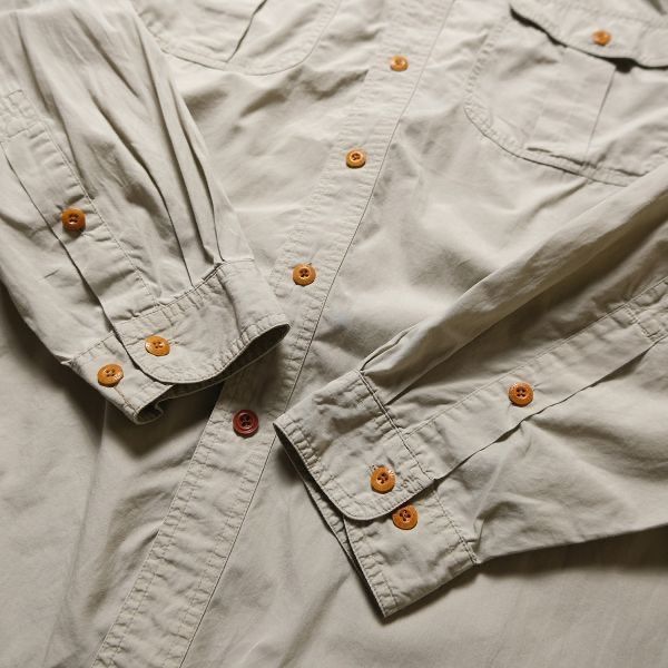 90's オービス ORVIS コットンポプリン サファリシャツ 長袖 (L