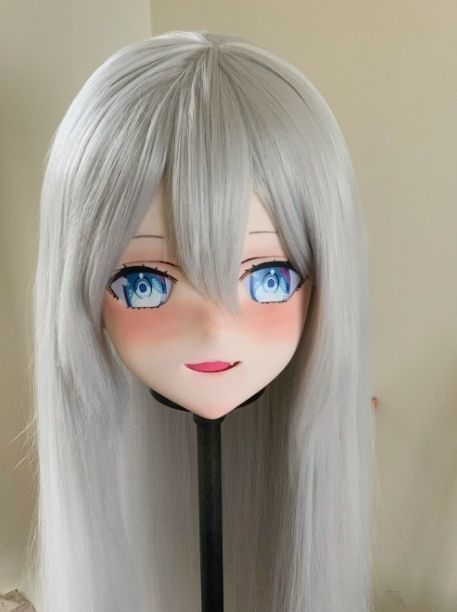 全頭マスク カツラ付き ロック付き Eタイプ フルマスク ドール