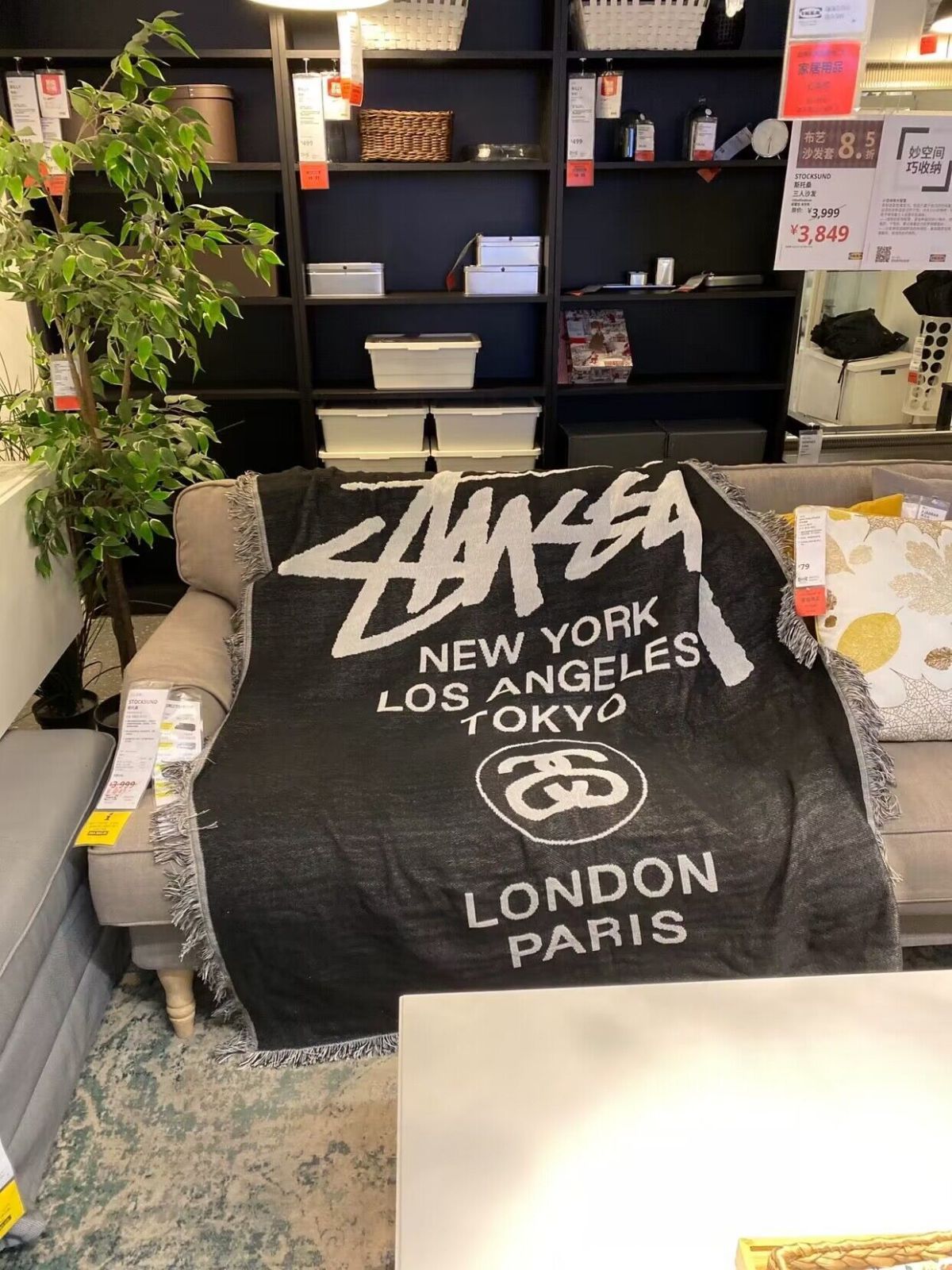 stussy ステューシー ラグ ブランケット カーペット 膝掛け マット