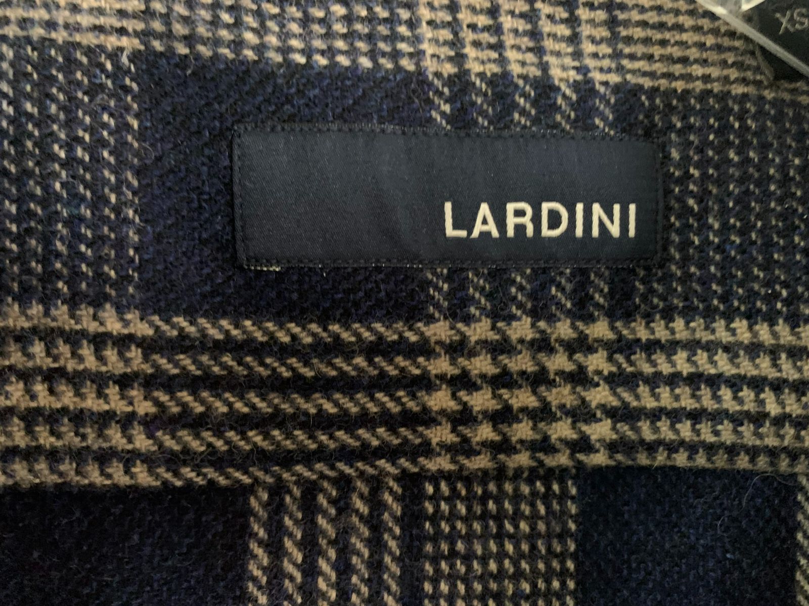 LARDINI ラルディーニ チェック柄 テーラードジャケット ネイビー