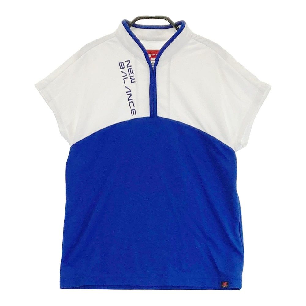 サイズ：1 NEW BALANCE GOLF ニューバランス  ハーフジップ 半袖Tシャツ  ブルー系 [240101389152]# ゴルフウェア レディース ストスト