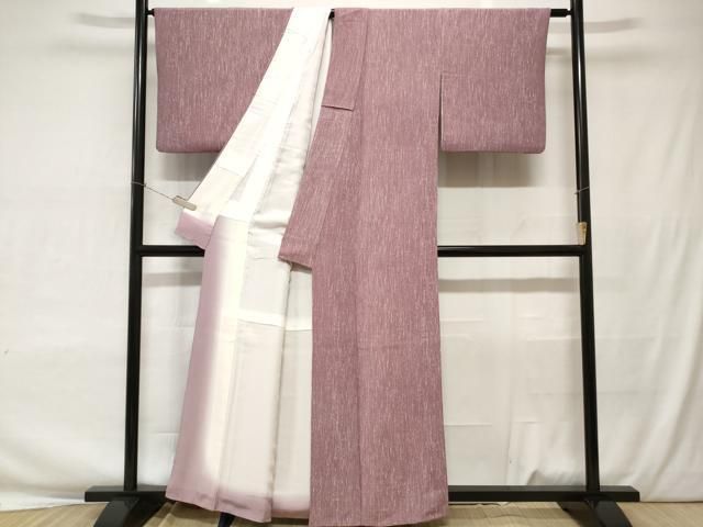 平和屋着物▽上質な小紋 単衣 笹の葉文 暈し染め