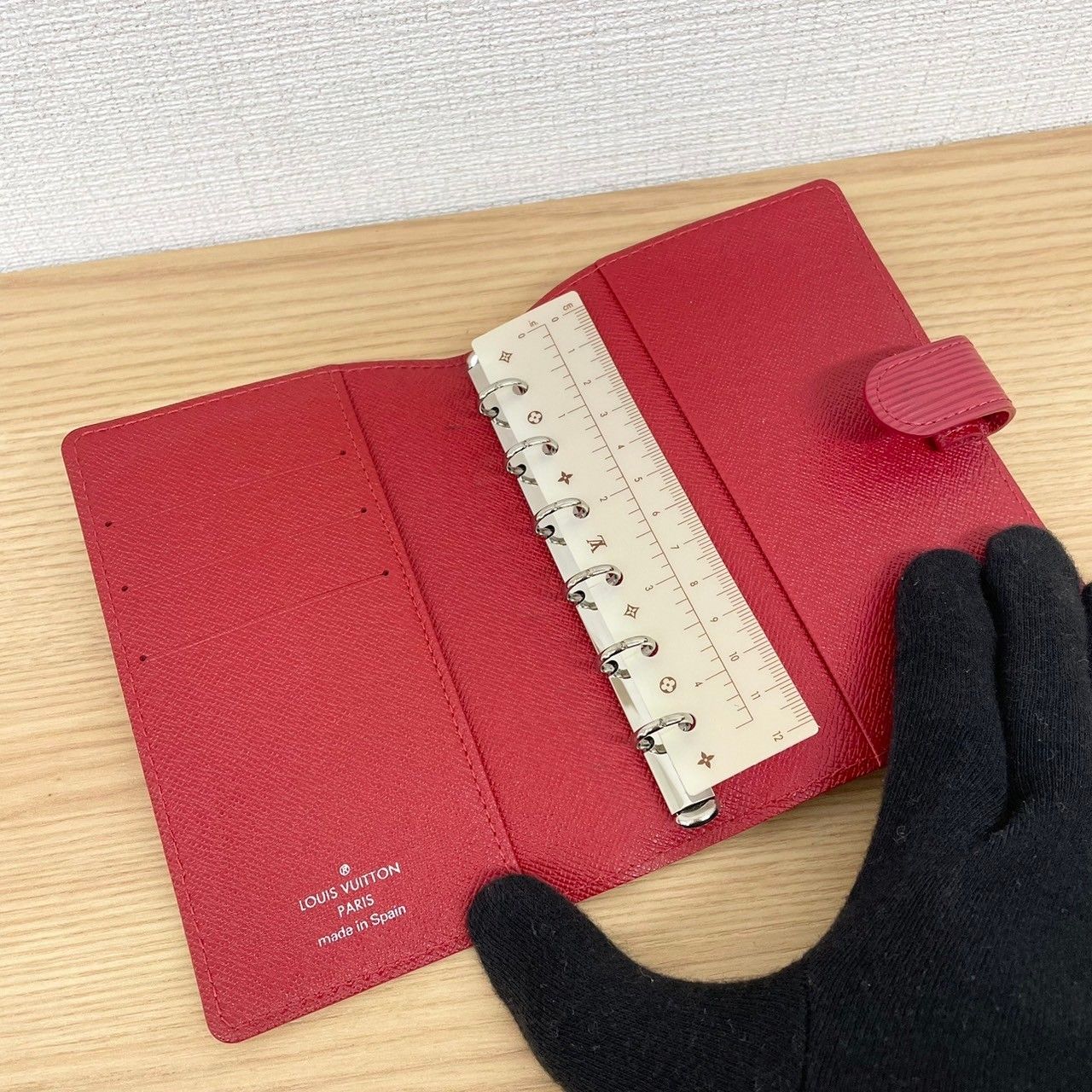 【美品】LOUIS VUITTON 手帳カバー　エピレザー レッド ルイヴィトン エピ 手帳カバー R2005M アジェンダPM リング式 6