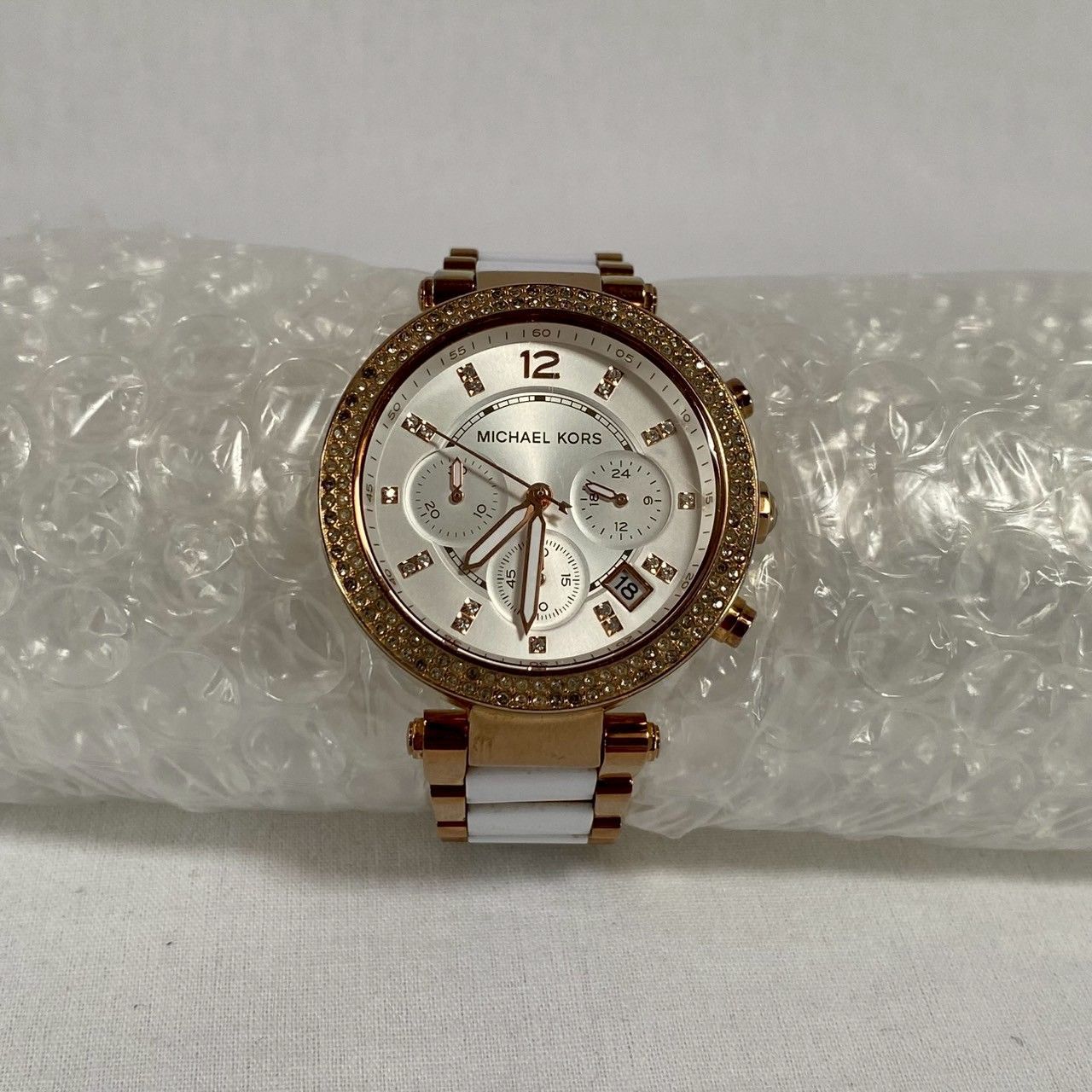 MICHAEL KORS クロノグラフ腕時計 MK5774 ホワイト　箱　説明書 楽天市場】ラスト1点限り マイケルコース 時計 MICHAELKORS