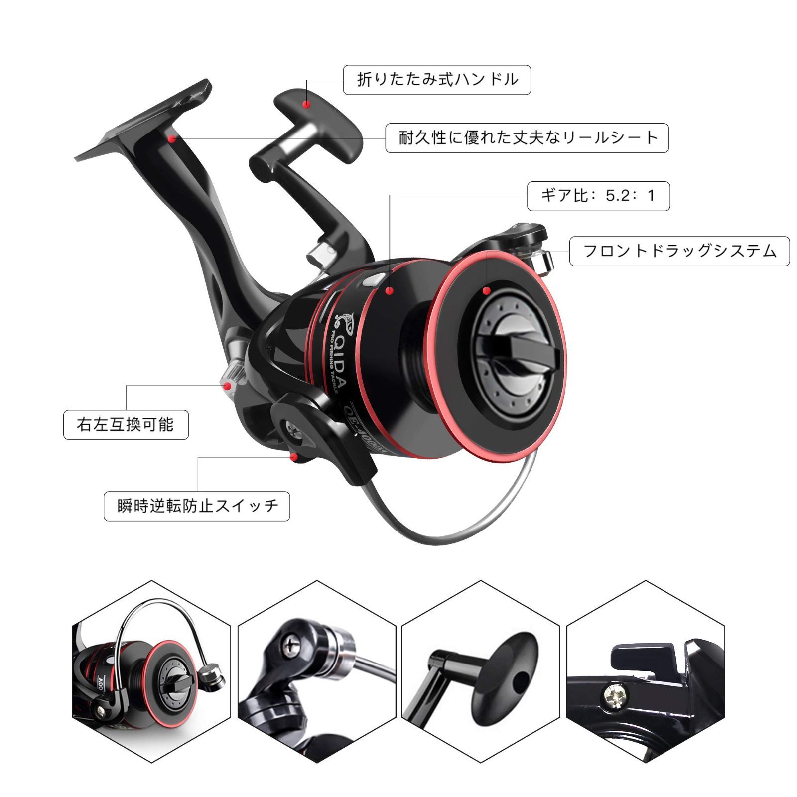 スピニングリール 伸縮ロッド 釣り糸 収納袋付き 釣りセット 釣り竿2.1m 楽天市場】「ポイント10倍」釣りセット 釣り竿 2.1M炭素伸縮釣竿