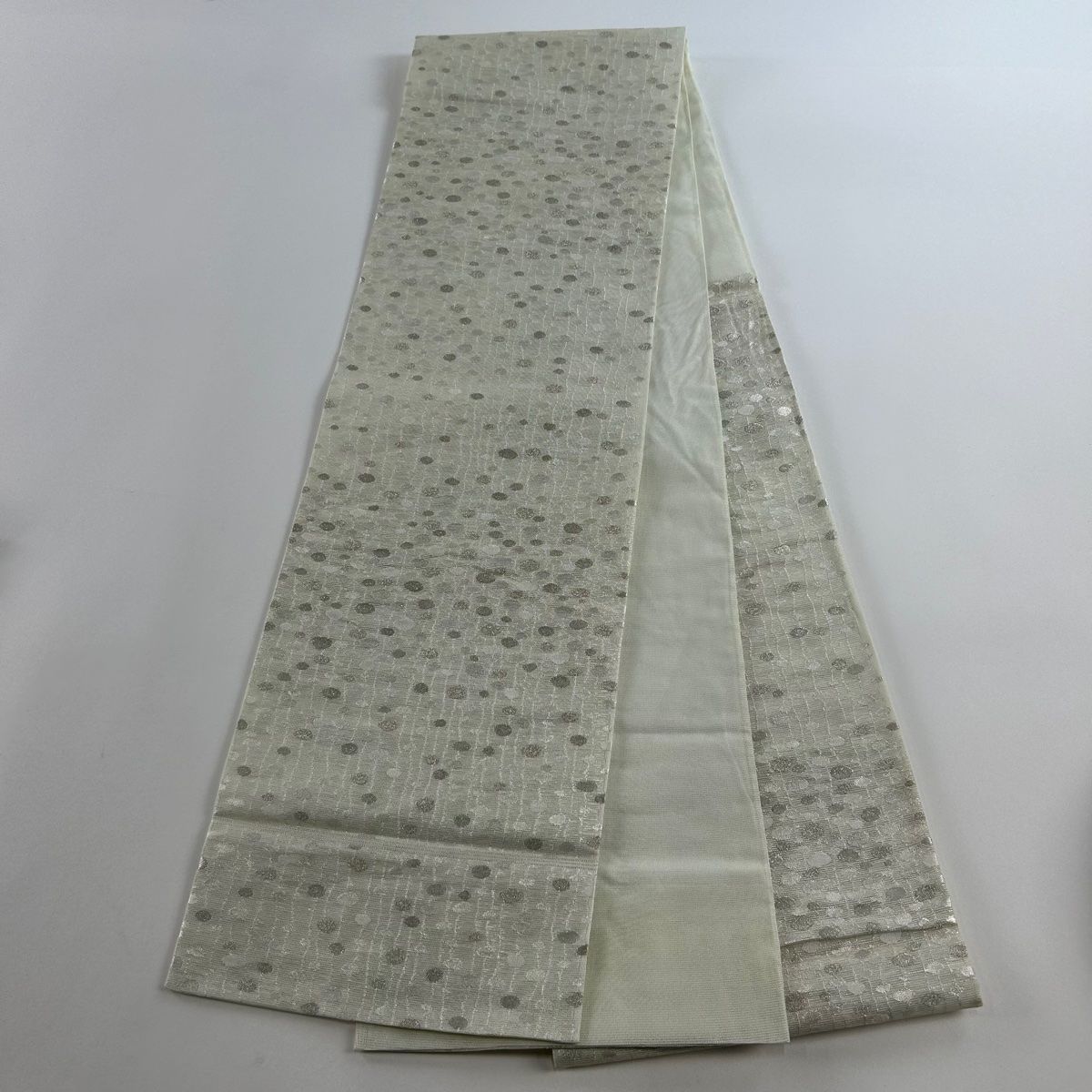 楽天市場】袋帯 美品 秀品 波 幾何学 金銀糸 箔 黒灰 六通 正絹