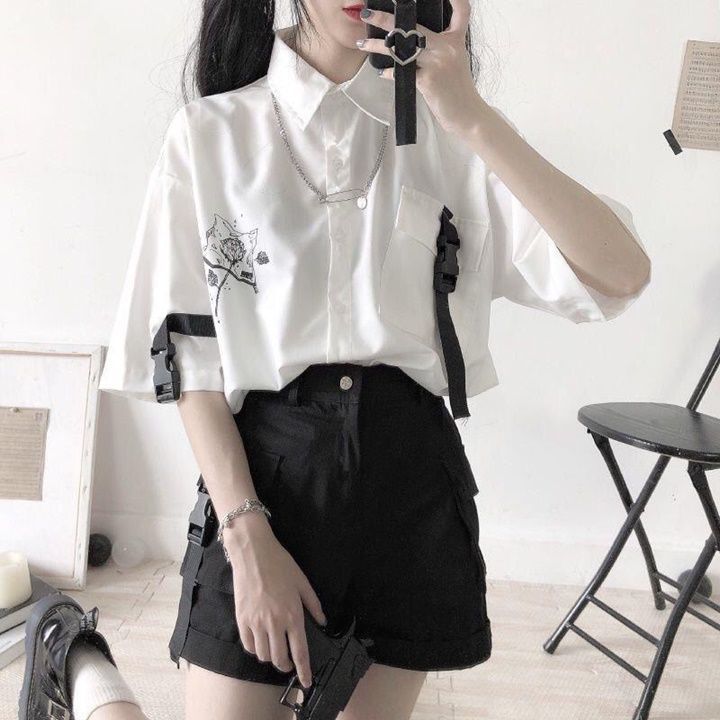 新品 地雷系 セットアップ サブカル地雷 シャツ ショートパンツ