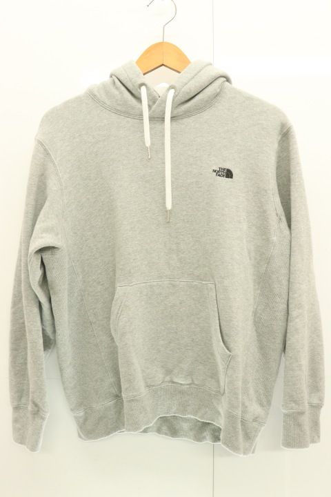 【中古】 THE NORTH FACE メンズパーカー S PLAIN LOGO HOODIE THE NORTH FACE S グレー 灰 ロゴ