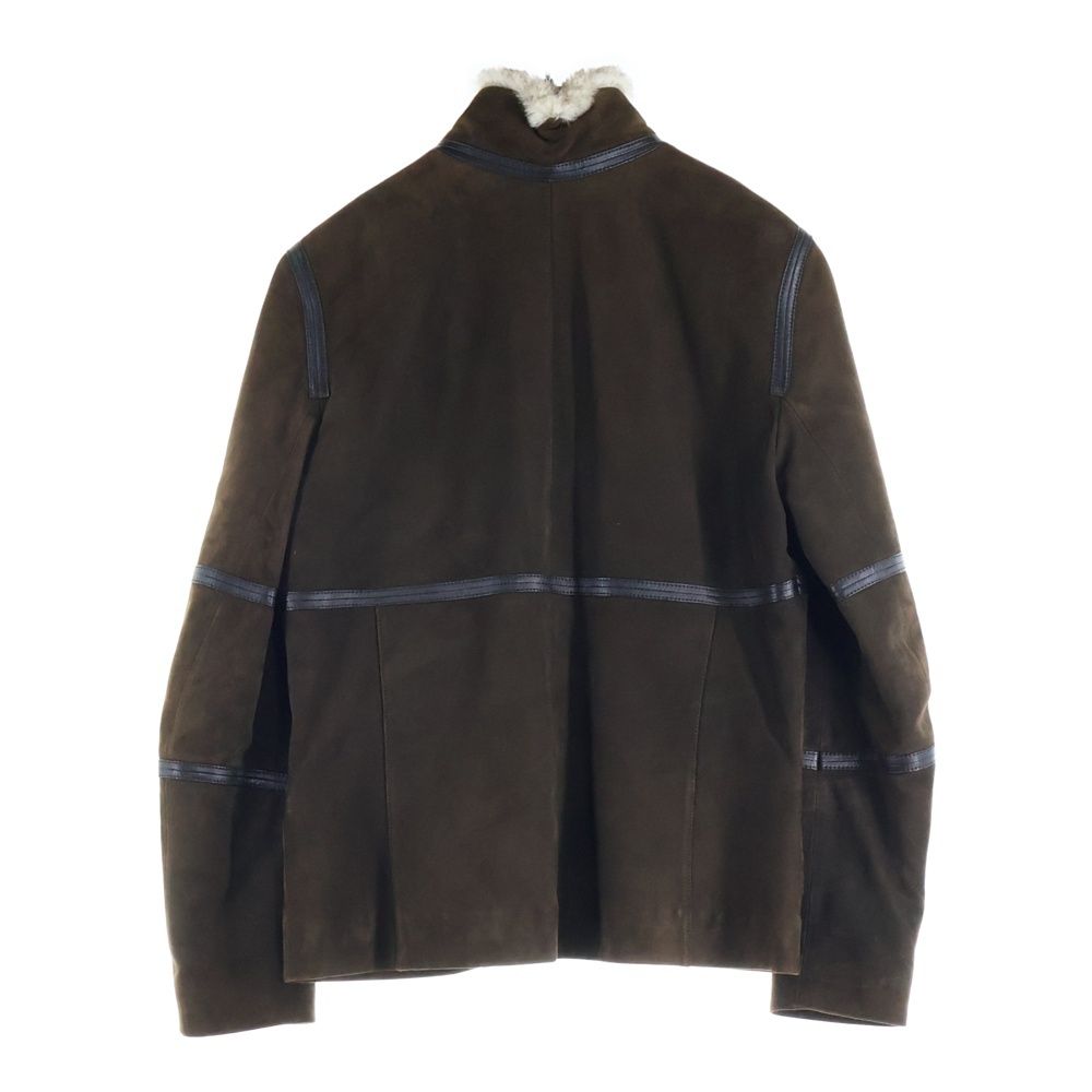 LOEWE ロエベ オリラグファー ラムレザー スエードレザー ムートンジャケット ブラウン レディース