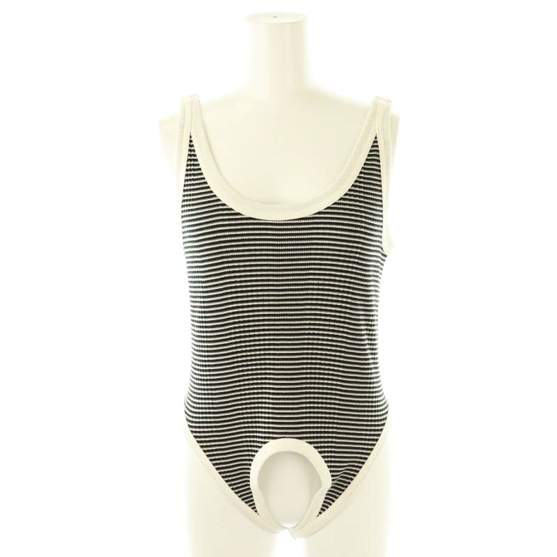 ジョンメイソンスミス ジェーンスミス 25SS COTTON RIB UP AND DOWN TANK TOP ボーダー 38 黒 白 グレー /MI ■OS レディース ジョンメイソンスミス JOHN MASON SMITH ジェーンスミス 25SS