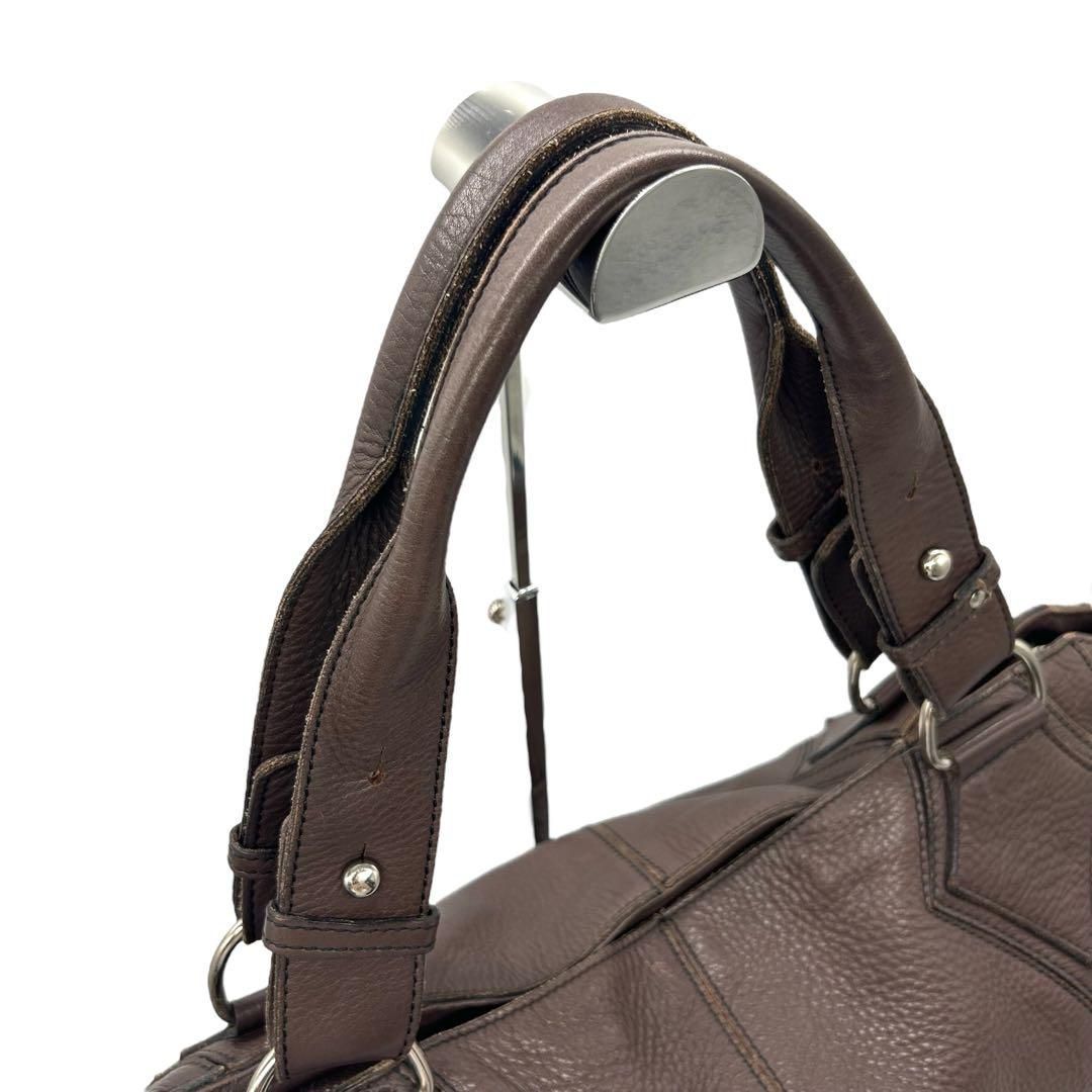 Vivienne Westwood トートバッグ パンチングロゴ レザー 茶 Vivienne Westwood トートバッグ パンチングロゴ レザー 茶