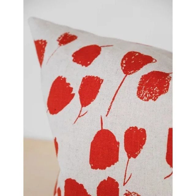 FINE LITTLE DAY BOUQUET CUSHION COVER - POPPY RED no.1745 48x48cm クッションカバー ファインリトルデイ クッションカバー インテリア 北欧 雑貨 北欧 おすすめ おしゃれ 人気 お洒